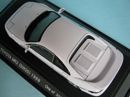 1/43 エブロ トヨタＭＲ２（ＳＷ２０）ホワイト - ミニカーショップ