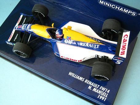 1/43 ミニチャンプス ウィリアムズルノー ＦＷ１４ Ｎ．マンセル 