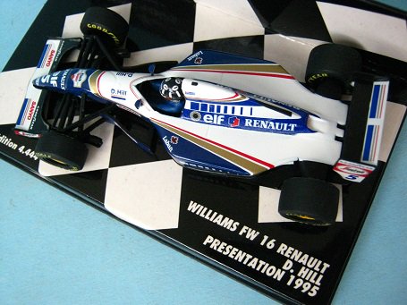 ミニチャンプス ウィリアムス ルノー ＦＷ１6 D.ヒル プレゼンテーション　１９９５ - ミニカーショップ　エボリューション