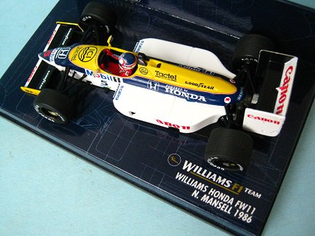 1/43 ミニチャンプス ウィリアムズホンダ FW11 N．マンセル 1986 - ミニカーショップ エボリューション