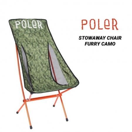 POLeR OUTDOOR STUFF ポーラー】STOWAWAY CHAIR - FURRY CAMO