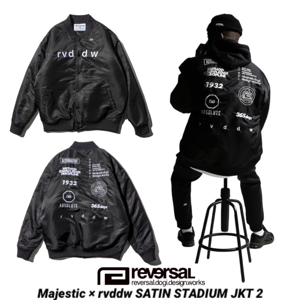 REVERSAL リバーサル】Majestic×rvddw SATIN STADIUM Jacket 2