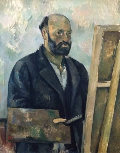 セザンヌ パレットを持つ自画像 絵画 油画複製画 販売 アート名画館 セザンヌ パレットを持つ自画像 絵画 油画複製画 販売 アート名画館