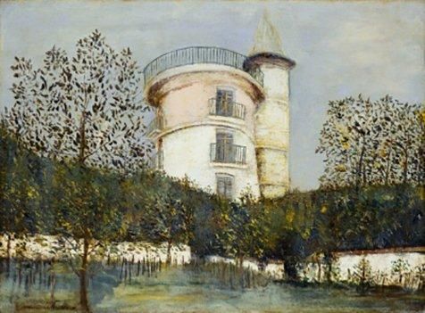 ユトリロ【物見櫓のある塔】 - 手描き 絵画（油絵複製画）販売のアート