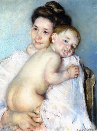 メアリー・カサット【母と子】 1903年 - 手描き 絵画（油絵複製画