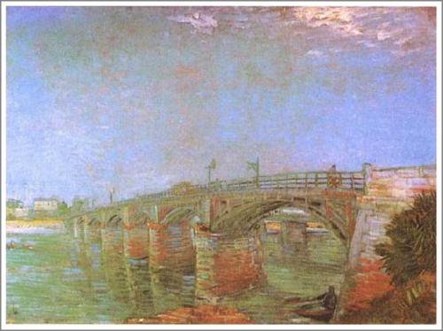 ゴッホアニエールのセーヌ川の橋   手描き 絵画油絵複製画販売