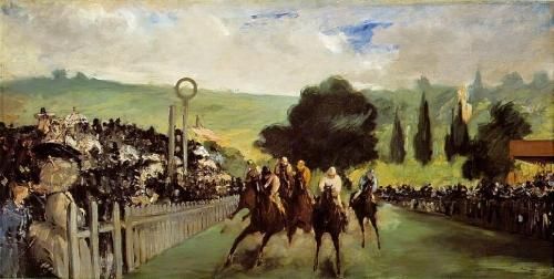 カシニョール版画「ロンシャン競馬場」 カシニョール版画「ロンシャン競馬場」