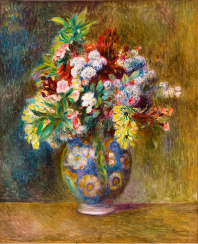 ルノワール【花瓶の花】1878年 - 手描き 絵画（油絵複製画）販売の