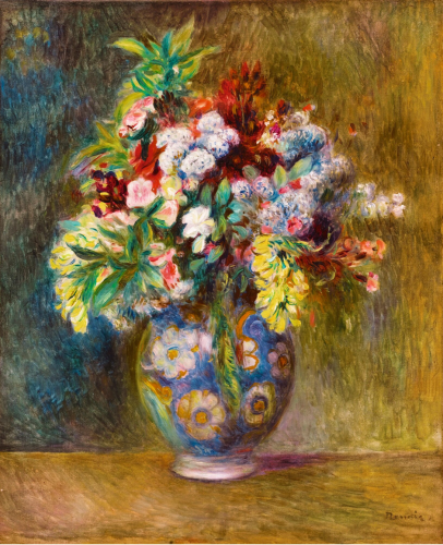 激安通販の Renoir ルノアール ルノワール 油彩 flower Vase 1890年 