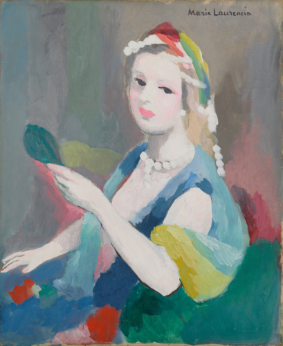 マリー・ローランサン【手鏡を持つ女】 - 手描き 絵画(油絵複製 マリー・ローランサン【手鏡を持つ女】 - 手描き 絵画(油絵複製