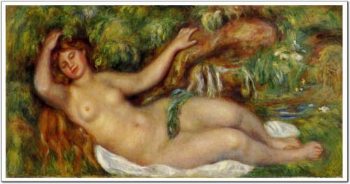 ルノアール 横たわる裸婦 絵画 油画複製画 販売 アート名画館