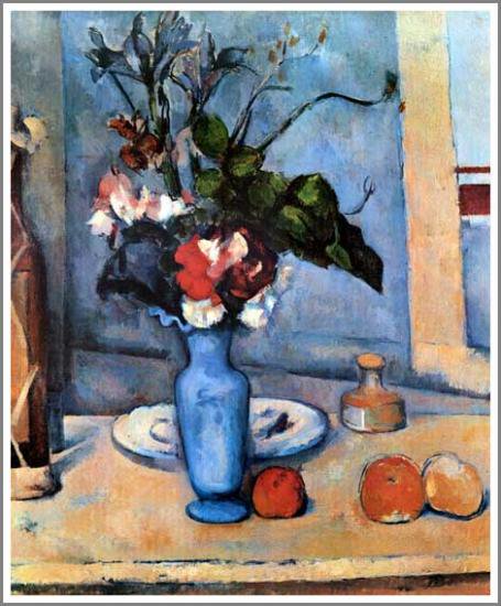 セザンヌ【青い花瓶】 - 絵画（油絵複製画）販売「アート名画館 