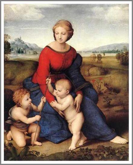 ラファエロ ベルヴェデーレの聖母 絵画 油画複製画 販売 アート名画館