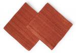 山繭シルクコースター同色2枚セット（赤銅色）[お祝いやおもてなしの席に最適な上質品]