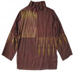 オールドシルクオフタートルプルオーバー（Ｂ）[大胆かつ細やかな織り柄が特徴、大きめサイズで男女兼用]