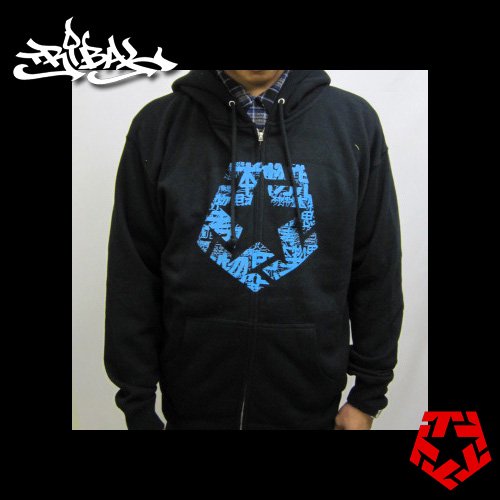 TRIBAL STREET WEAR スウェット ZIP パーカー 【JAPAN T-STAR】ZIP HOODIE -  TRIBALなどのストリートファッションの通販店、トリプルクラウン