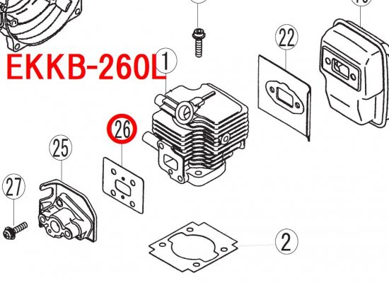 リョービ EKKB-260L等用 ガスケット（インシュレーター）- リョービショップカメカメ