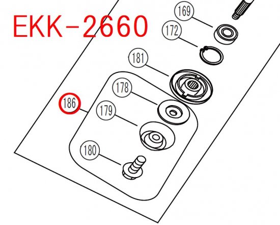 リョービ EKK-2200/EKK-2660用ボルトカバーASSY M7×24×P1.0L 図番186 - リョービショップカメカメ