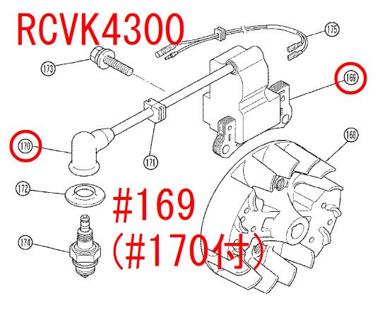 リョービ RCVK-4300用 イグニッションコイル － リョービショップカメカメ