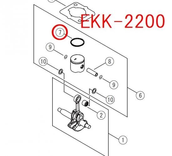 リョービ Ekk 20用 ピストンリング リョービショップカメカメ