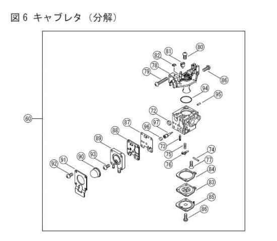 エンジン刈払機 Ekk 20 ガスケットメータリング 図番84 刈払機 草刈機 高圧洗浄機ならリョービショップカメカメ