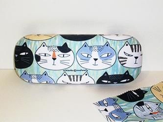 メガネケース 猫いっぱい ねこまや食器店 ねこ面 猫柄食器 招き猫 マンハッタナーズ メガネケース 猫いっぱい ねこまや食器店 ねこ面 猫柄食器 招き猫 マンハッタナーズ