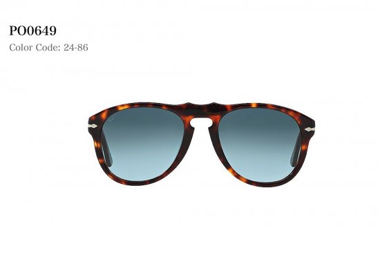 正規通販】Persol PO0649 24 86 ティアドロップサングラス HAVANA GREY