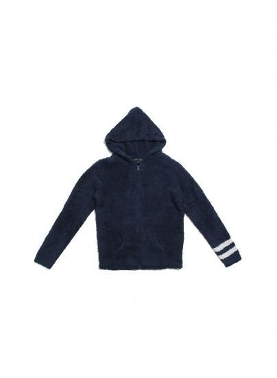 正規通販 Barefoot Dreams メンズ C594 Mens Zip Hoodie With Stripe ベアフットドリームス The Park Online Shop