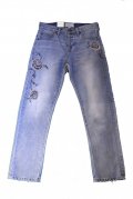 CURRENT/ELLIOTT カレントエリオット THE CROSSOVER Relaxed Fit Jeans Harrison with Embroidery 