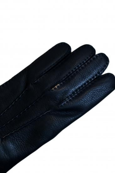 正規通販】DENTS フロントボタンレザーグローブ Deerskin M5-1547 NAVY