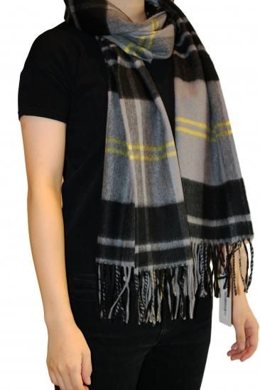 WA000057 中判カシミアストール KU0100 GREY MACPHERSON JOHNSTONS