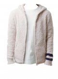 Barefoot Dreams メンズ 594 Bamboo Chic ZIP HOODIE WITH STRIPE IVORY