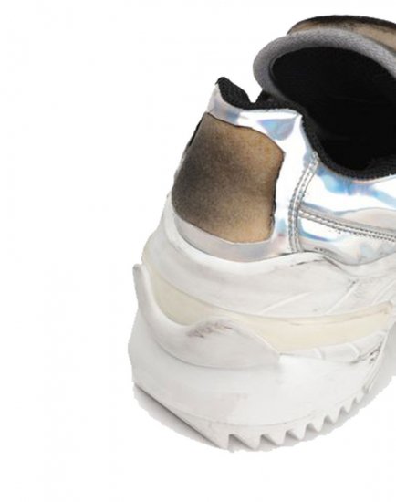 19S/S ロートップ レトロ フィット スニーカー SILVER Maison Margiela