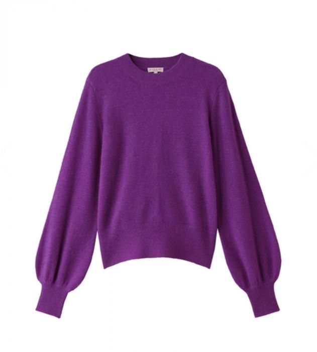 19-20A/W CARMEN SWEATER カシミヤニットセーター PURPLE DEMYLEE ...