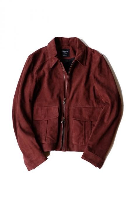 A2フライトジャケット COLIN ゴートスエード BURGUNDY EMMETI エンメティ - THE PARK ONLINE SHOP