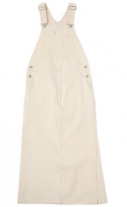 UNION LAUNCH ユニオンランチ Organic Denim Overall Skirt IVORY