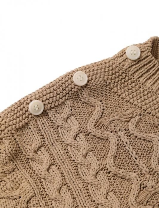 ダブルエンドコットンアランプルオーバー BEIGE beautiful people