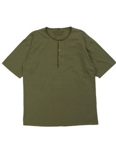 NIGEL CABOURN ナイジェルケーボン 50'Sヘンリーネックシャツ GREEN