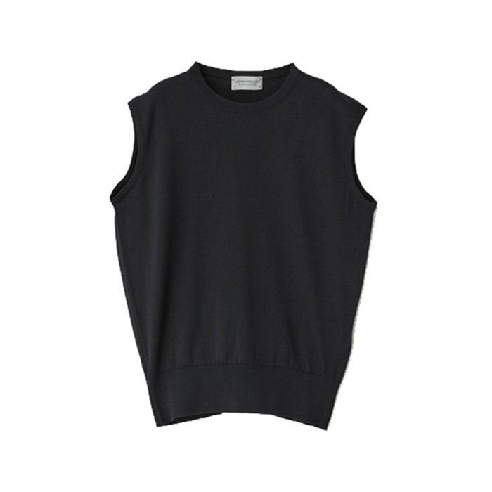 JOHN SMEDLEY S4553 レディース 30G ノースリーブ ニット BLACK - THE