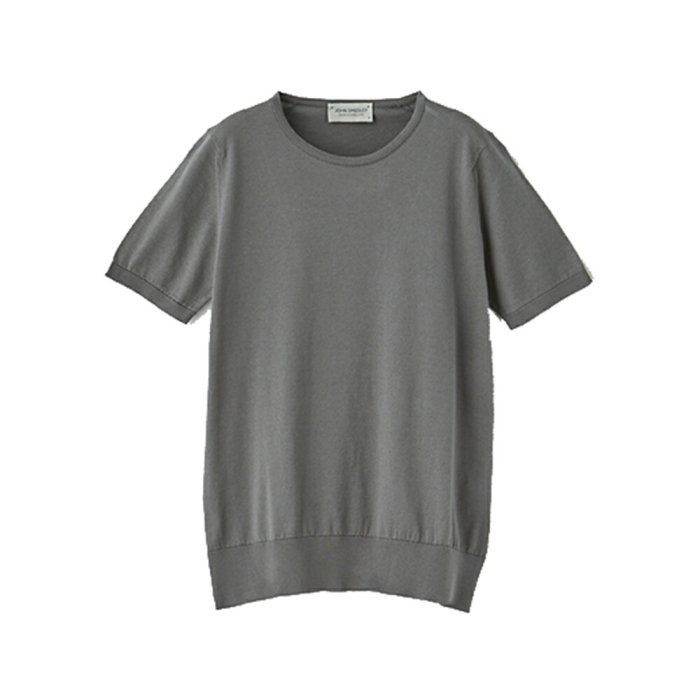 JOHN SMEDLEY SESIA レディース 半袖クルーネックニット COBBLE GREY