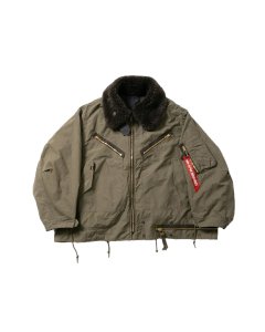 スモックリネンネル ‐ネイティブパターン BROWN NIGEL CABOURN