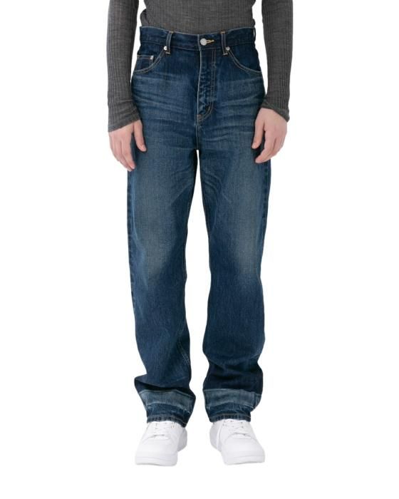 【beautiful people】selvedge denim bleach… selvedge denim bleach straightpants(34 BLUE): beautiful