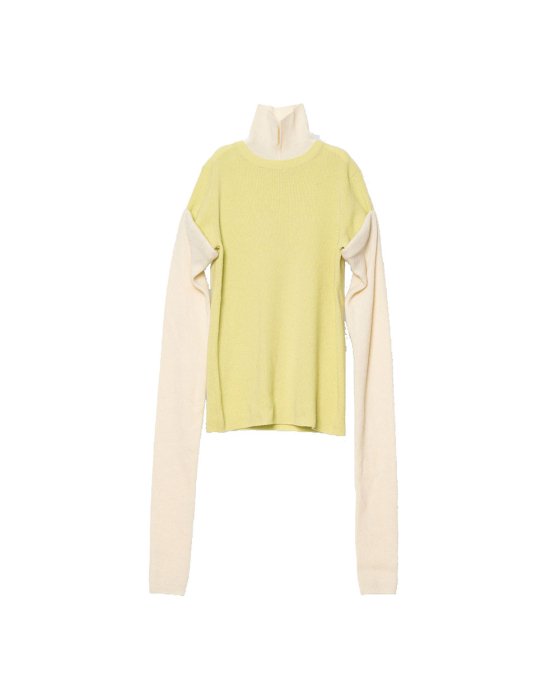 TAN LONG SLEEVES SWEATER PALE GREEN - THE PARK ONLINE SHOP