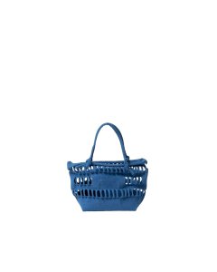 谷Źbeautiful people konbu knit shopping busket bag S blue (ӥ塼ƥեԡץ)