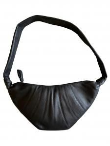 谷ŹLEMAIRE MEDIUM CROISSANT BAG BLACK (᡼)