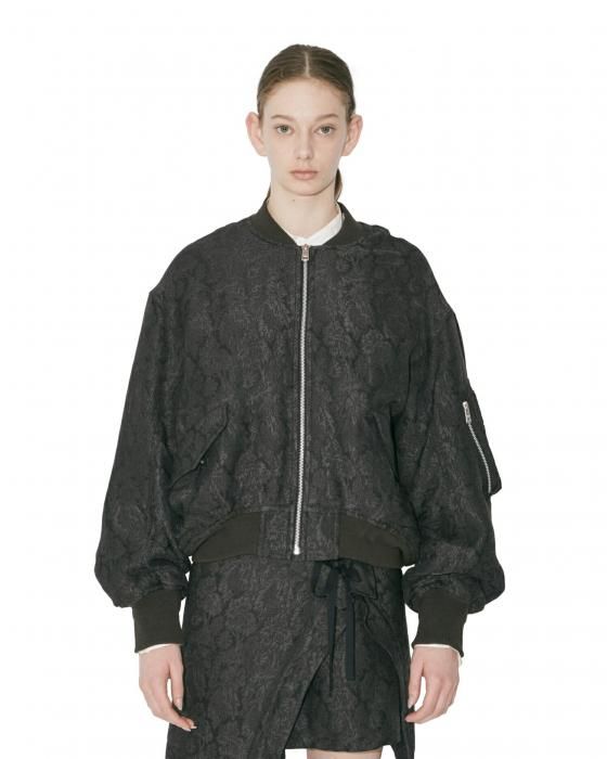 正規取扱店】beautiful people bittermelon jacquard MA-1 blouson