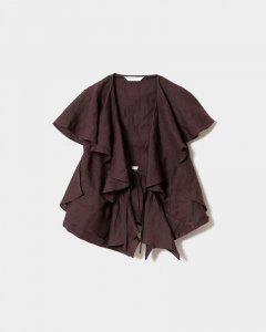 谷Źbeautiful people double-end bed linen cloth raffle blouse plum