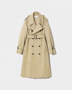 谷Źbeautiful people ultimate pima large fit trench coat beige
