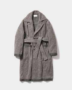 谷Źbeautiful people yak herringbone pile chester coat gray