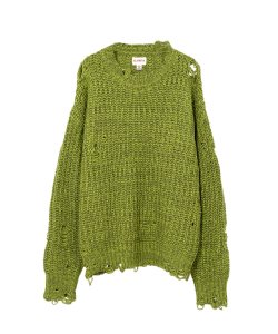 谷ŹKAMIYA Distressed Knit Sweater GREEN(ߥ)